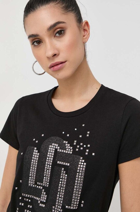 Liu Jo t-shirt bawełniany czarny CA3396.J5003
