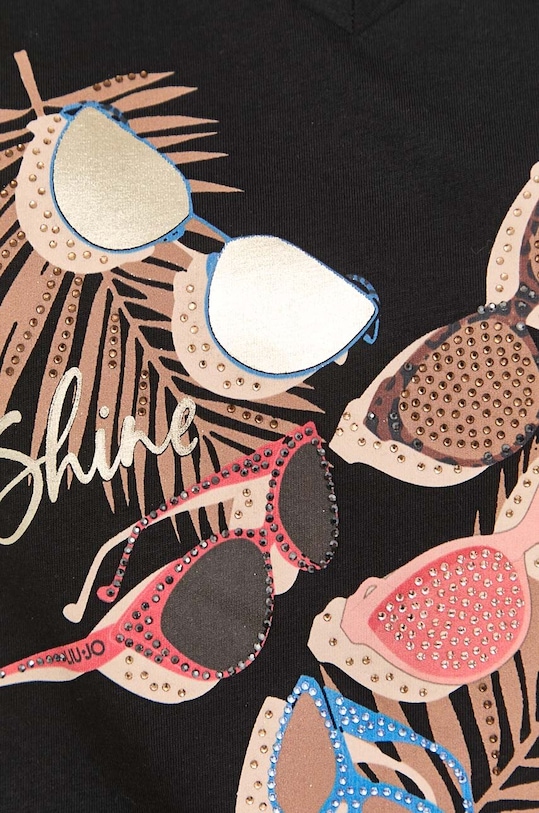 Bavlněné tričko Liu Jo WA3287.J5923 černá