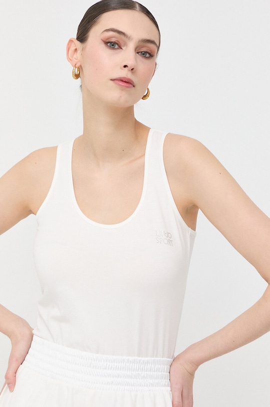 Top Liu Jo Našitek bela TA3142.J5003