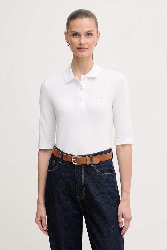Lacoste t-shirt bawełniany bawełna biały PF0503