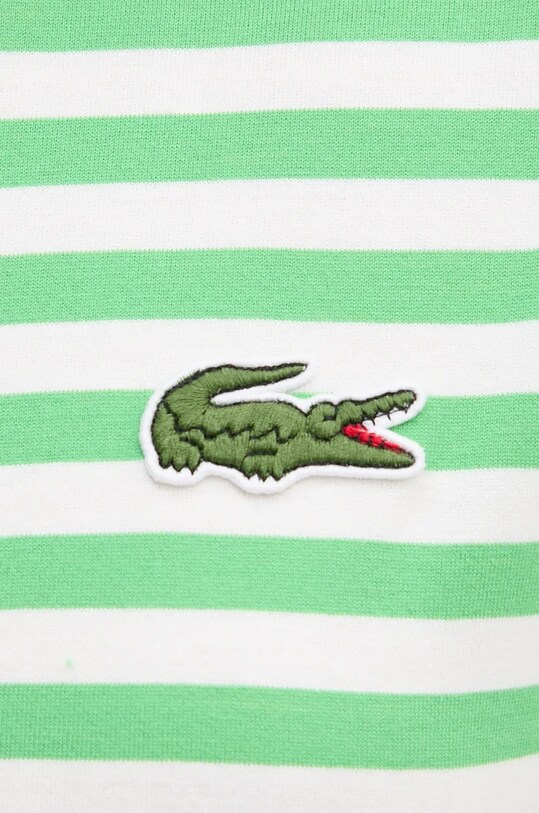 Памучна тениска Lacoste TF2594 зелен