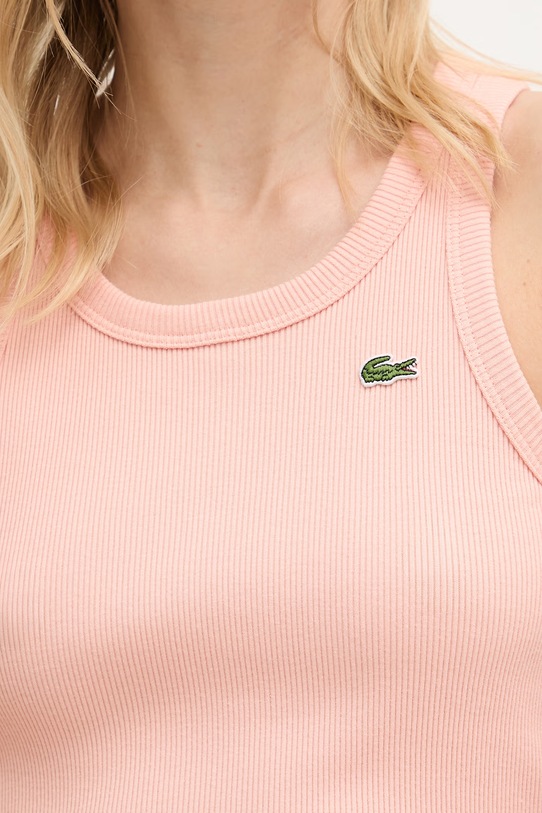 Lacoste top damski bawełniany TF5388 różowy