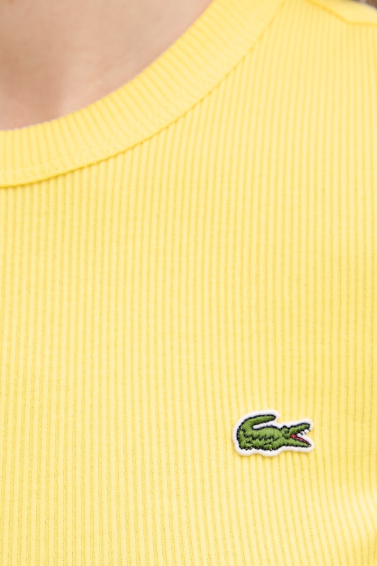 Хлопковая футболка Lacoste TF5538 жёлтый