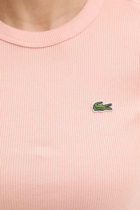 Lacoste t-shirt bawełniany TF5538 różowy