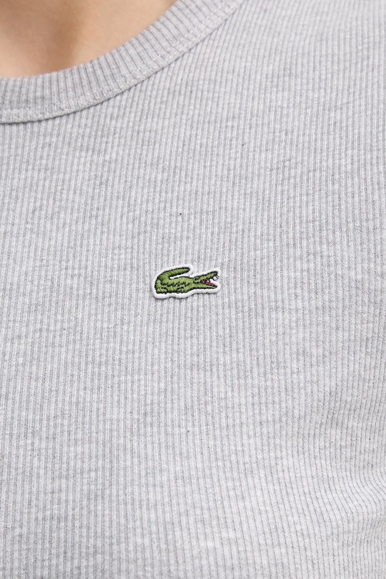 Хлопковая футболка Lacoste TF5538 серый