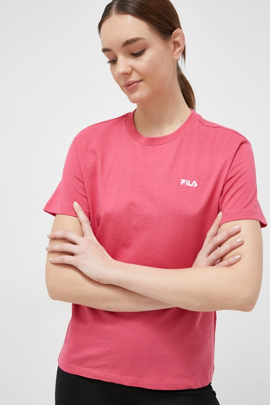 Fila t-shirt bawełniany Biendorf różowy FAW0452