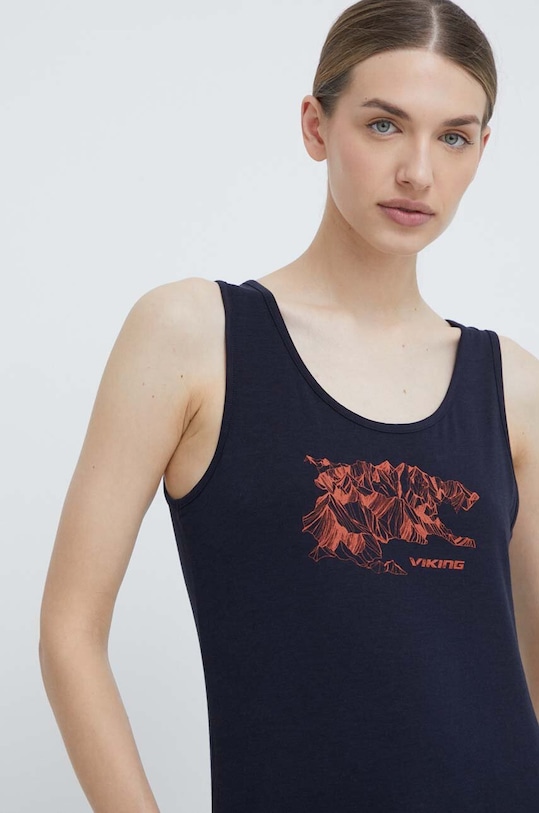 Sportovní top Viking Lechee Bamboo potisk námořnická modř 500.25.6646