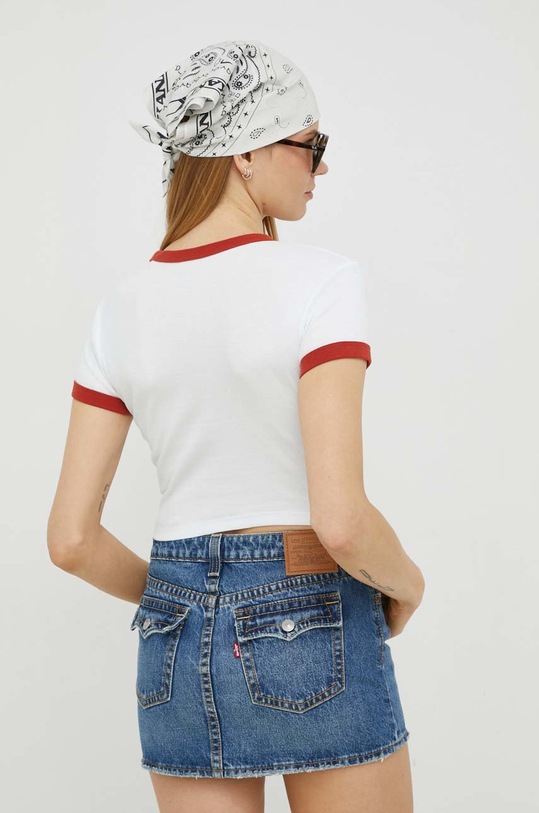 Ρούχα Βαμβακερό μπλουζάκι Levi's A3523.0017 λευκό