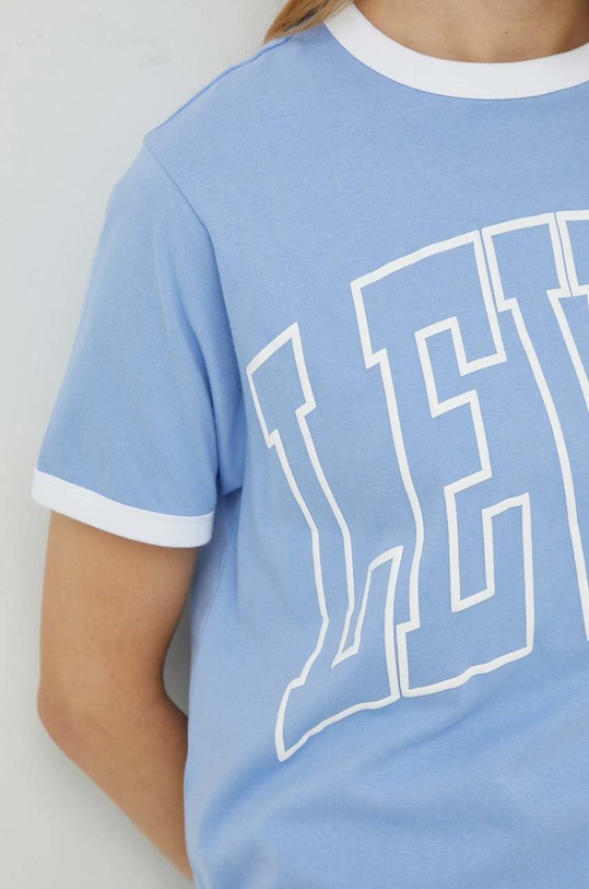 Βαμβακερό μπλουζάκι Levi's A4925.0001 μπλε