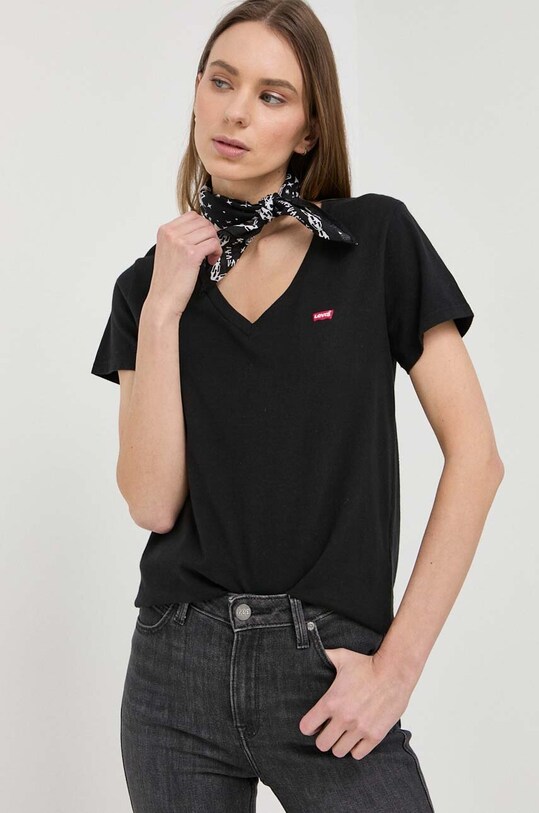 Ρούχα Βαμβακερό μπλουζάκι Levi's 2-pack A3624.0003 μαύρο