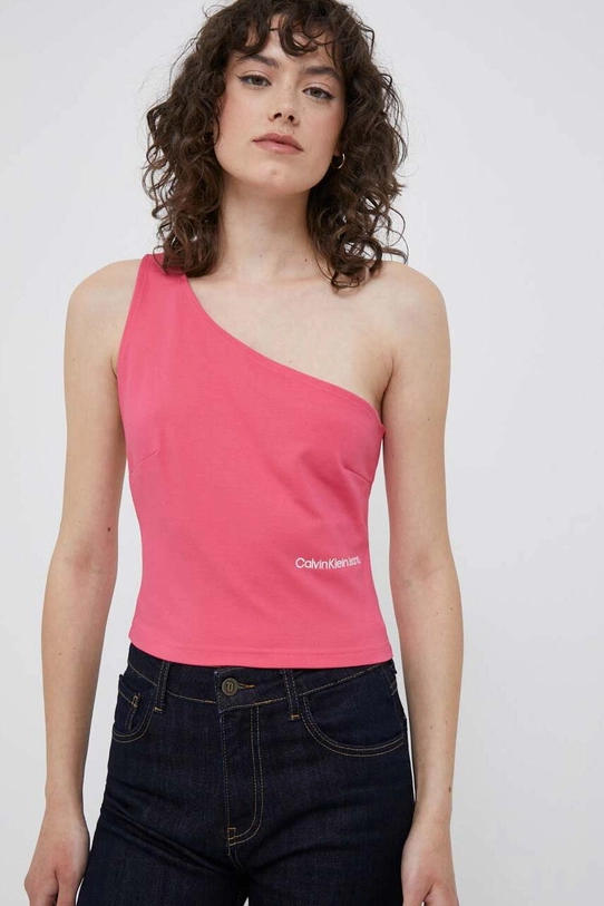 Odzież Calvin Klein Jeans top J20J220788.PPYX różowy