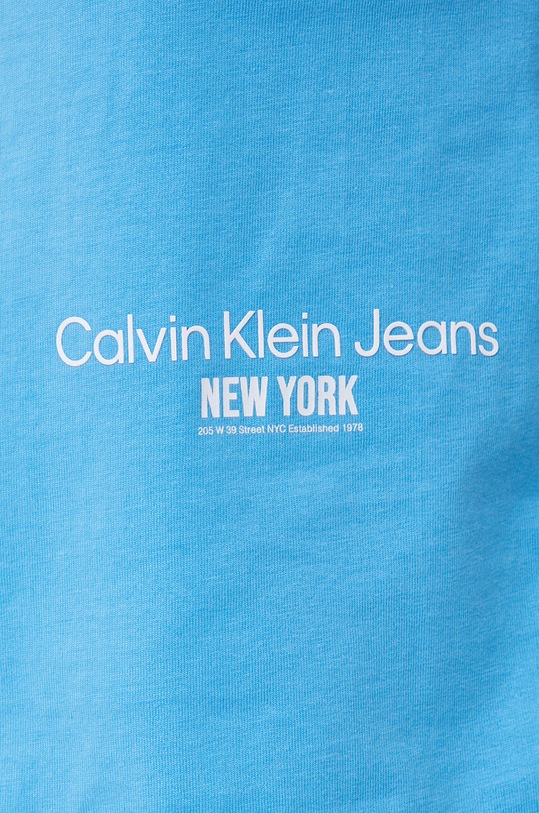 Βαμβακερό μπλουζάκι Calvin Klein Jeans J20J221047.PPYX μπλε
