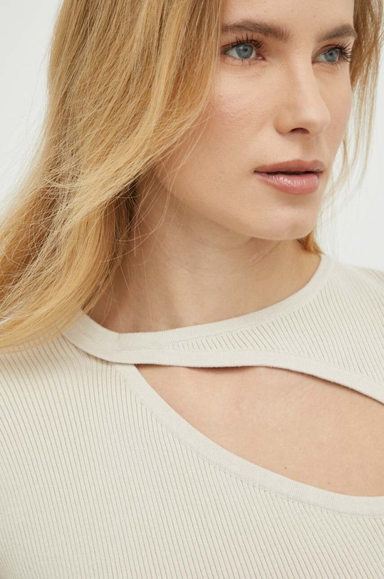 Μπλουζάκι Calvin Klein Jeans μπεζ J20J221129.PPYX