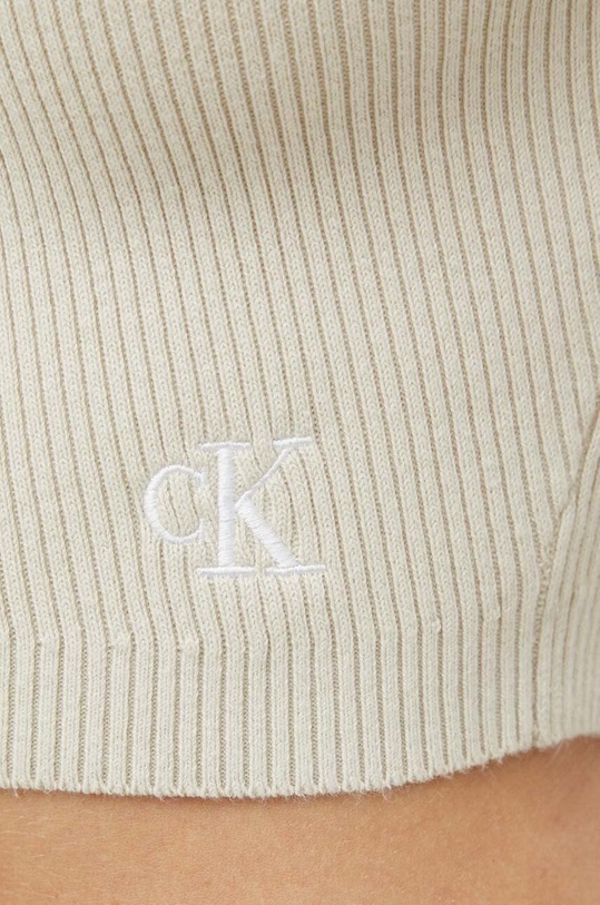 Μπλουζάκι Calvin Klein Jeans J20J221129.PPYX μπεζ