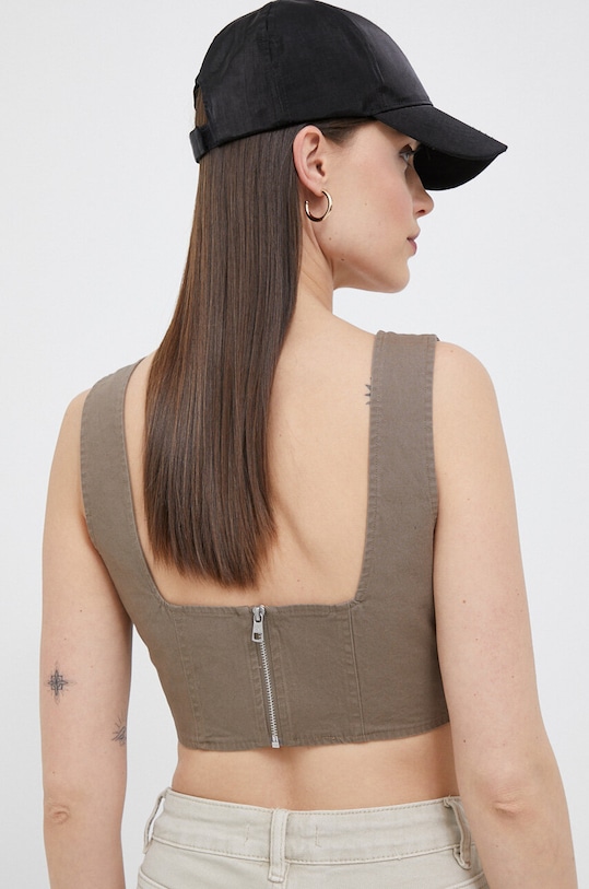 Odzież Calvin Klein Jeans top J20J220714.PPYX brązowy