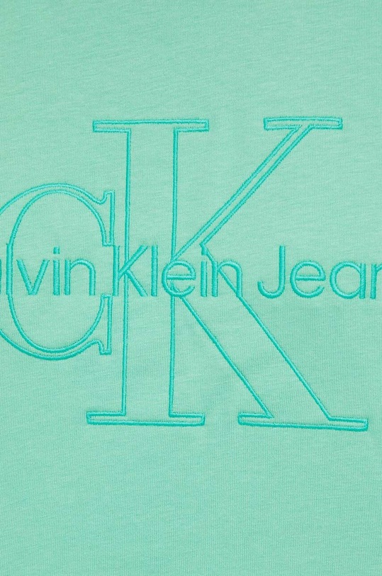 Calvin Klein Jeans pamut póló J20J221048.PPYX zöld
