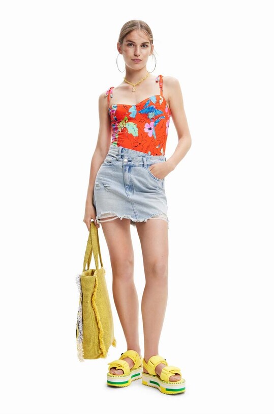 Desigual top cu modele rosu 23SWQW06