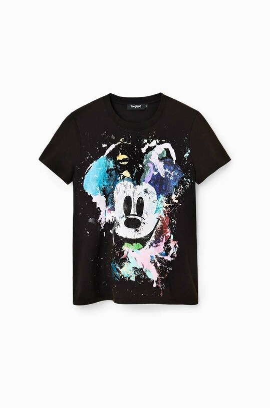 Desigual t-shirt bawełniany 23SWTK59 czarny