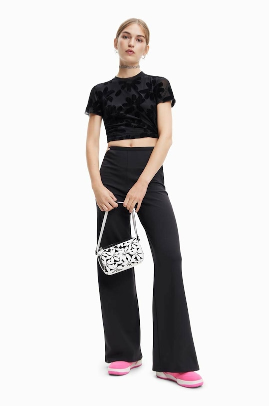 Odzież Desigual t-shirt 23SWTK85 czarny