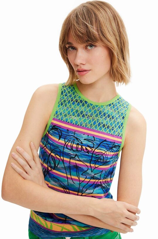 Дитячий топ Desigual 23SWTKBC барвистий SS23