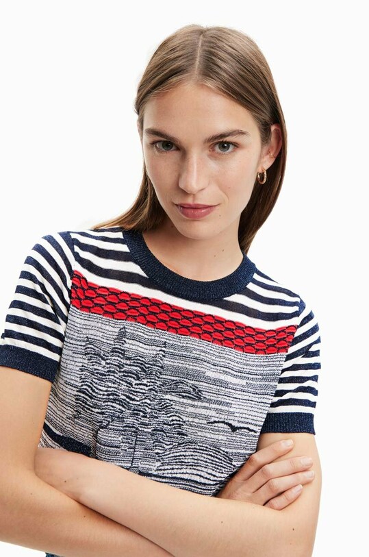 Desigual tricou din bumbac 23SWTKBM multicolor SS23
