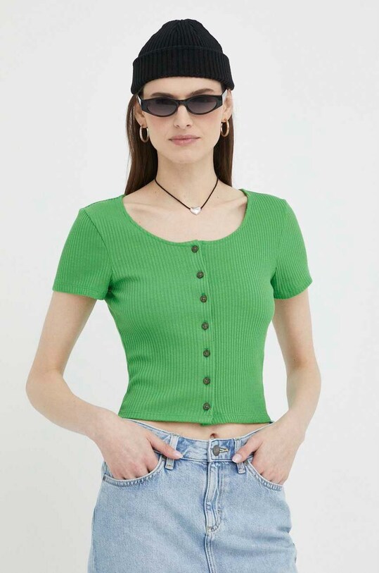 Levi's t-shirt z elastanem zielony A3389.0008
