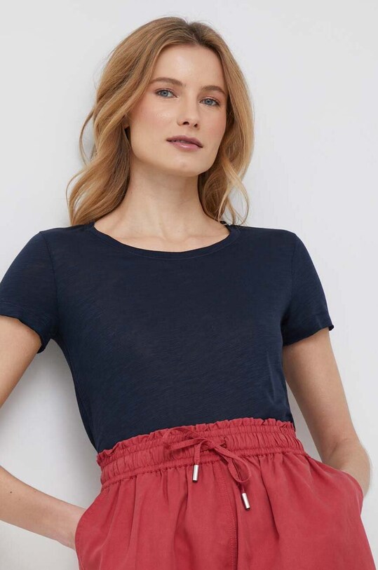 Sisley t-shirt regular granatowy 3TNHL11A2.06U.