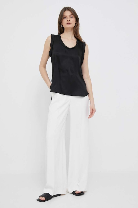 Sisley bluzka 52ADLH00M.100 czarny SS23