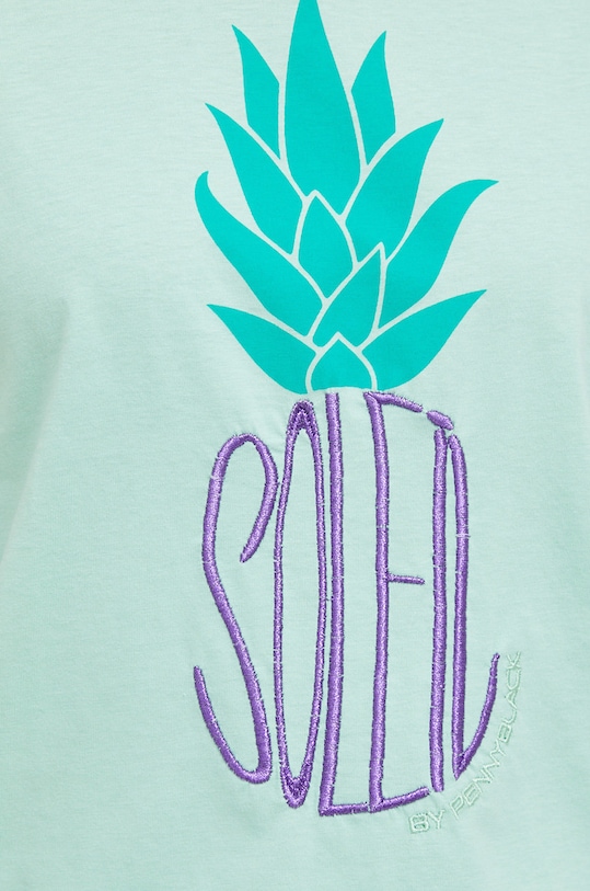 Pennyblack t-shirt bawełniany 39710923 zielony