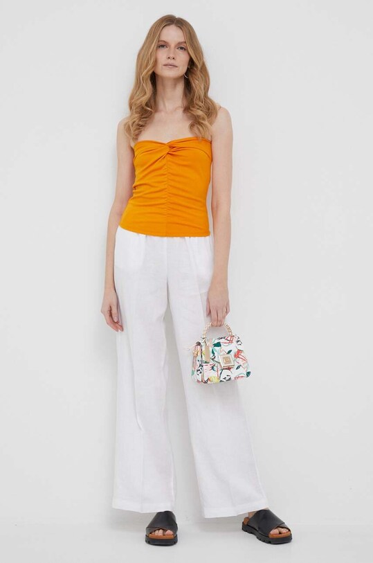 Топ Sisley 51L1LH00U.3Z9 оранжевый SS23