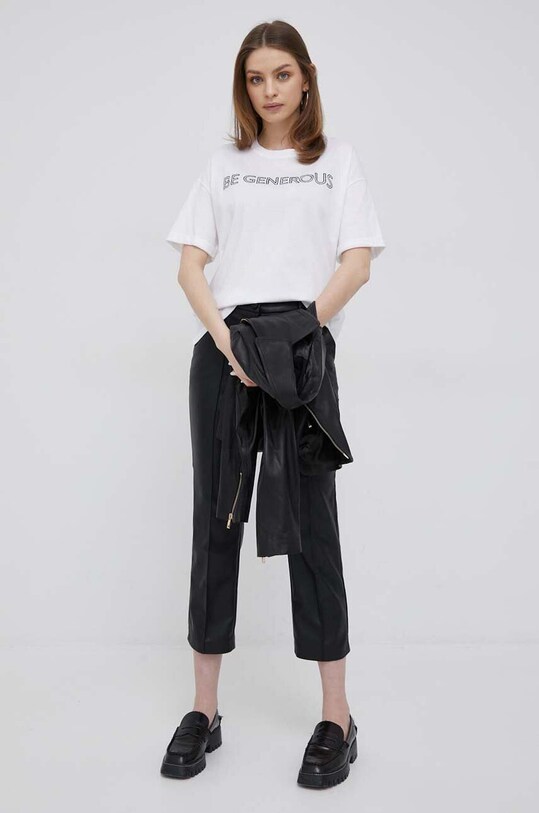 Βαμβακερό μπλουζάκι United Colors of Benetton 3096D103G.902 λευκό SS23