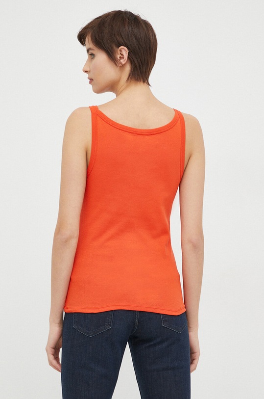 Odzież United Colors of Benetton top bawełniany 3GA2E8397.3T5 pomarańczowy