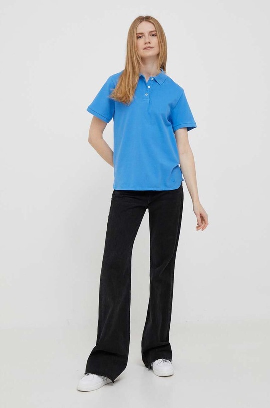 Πόλο United Colors of Benetton 3WG9D3008.16F μπλε SS23