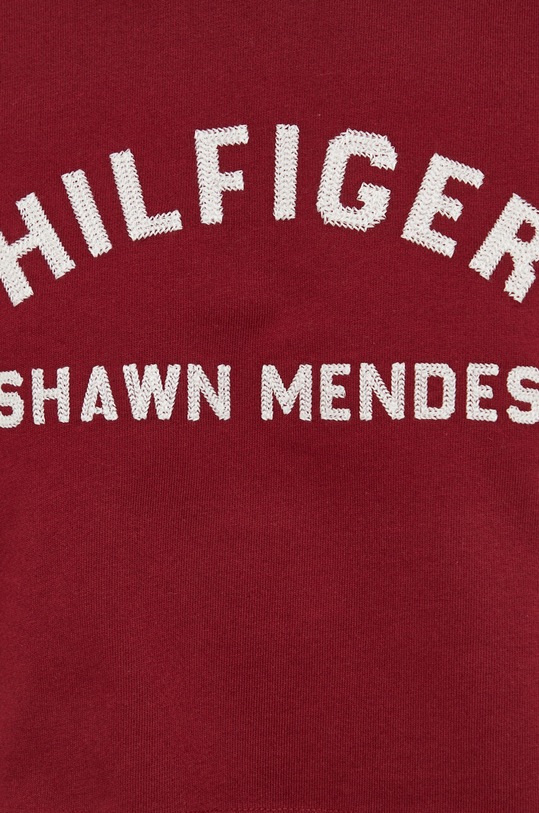 Tommy Hilfiger t-shirt bawełniany x Shawn Mendes WW0WW38985.PPYX bordowy
