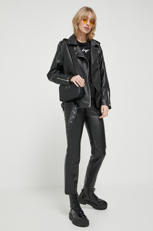 Бавовняна футболка HUGO 50486327 чорний SS23