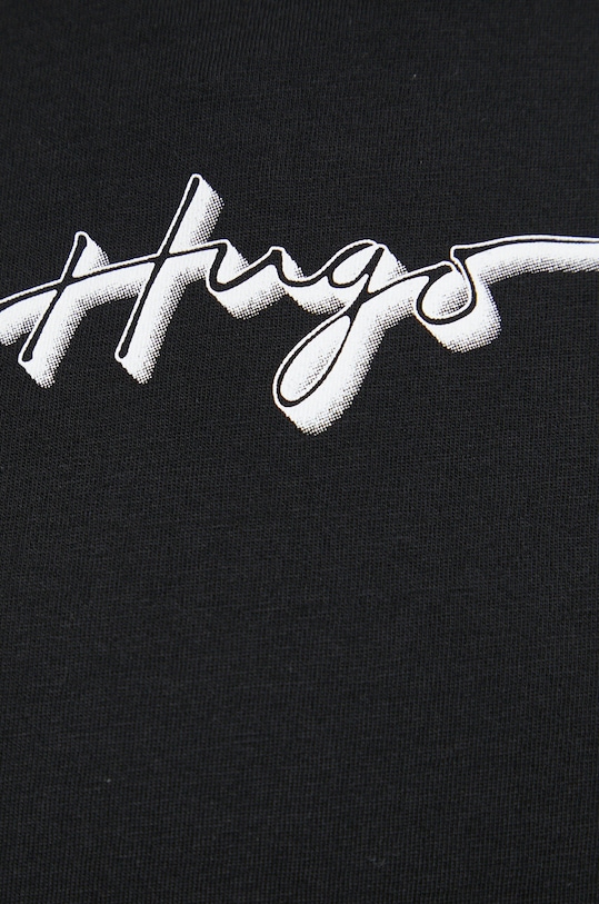 Бавовняна футболка HUGO 50486327 чорний