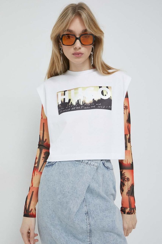 HUGO top biały 50489122