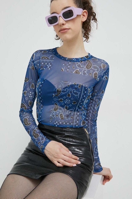 Лонгслів HUGO 50489194 блакитний