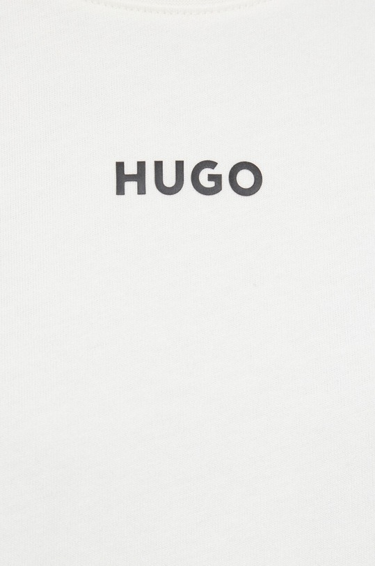 Хлопковая футболка HUGO 50497682 бежевый