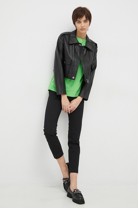 Tričko Tommy Hilfiger WW0WW37877.PPYX zelená SS24