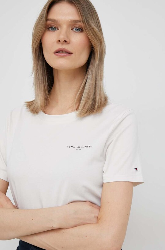 Tommy Hilfiger tricou bej WW0WW37877.PPYX