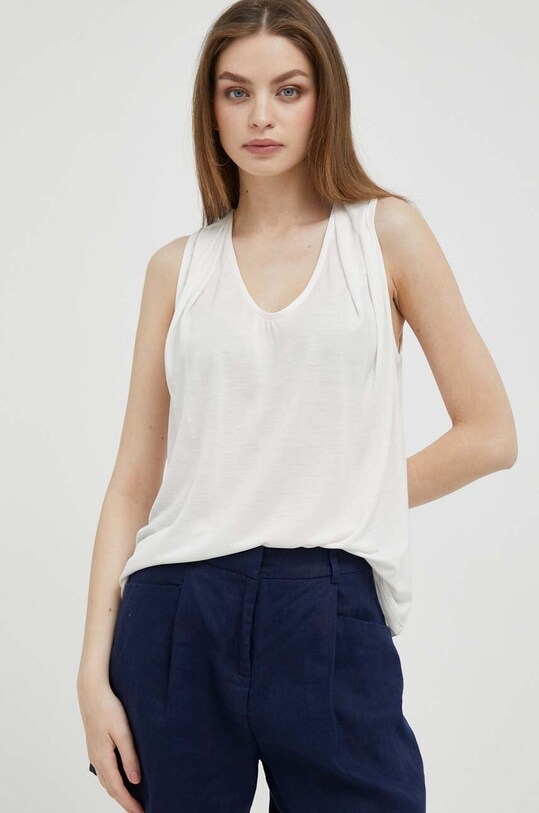 United Colors of Benetton top regular beżowy 3NLHDH00D.0Z3