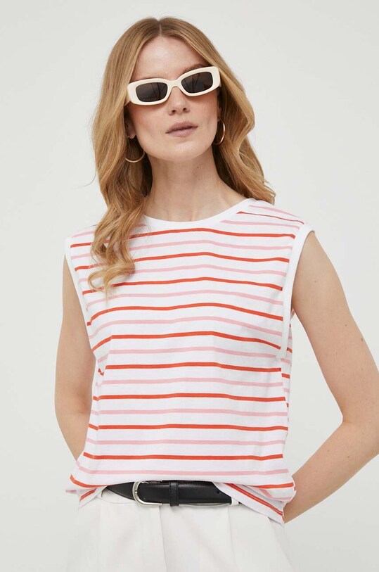 Βαμβακερό Top United Colors of Benetton με μοτίβο ροζ 3OZJDH00J.903