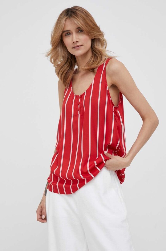 United Colors of Benetton bluzka regular czerwony 5UEFDH007.77H