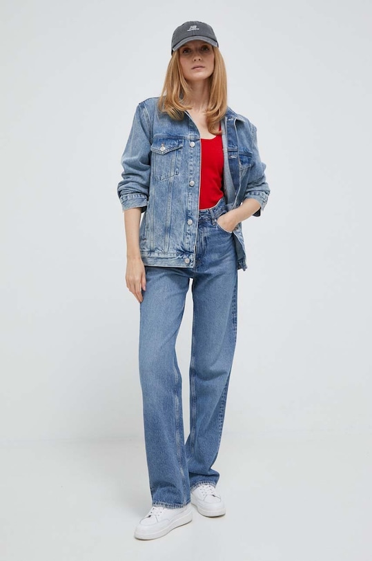 United Colors of Benetton top 3Z1RDH00L.2H7 czerwony SS23