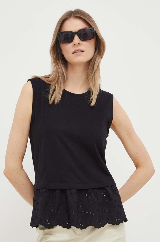 Top United Colors of Benetton κανονικό μαύρο 3PQYD103Q.100