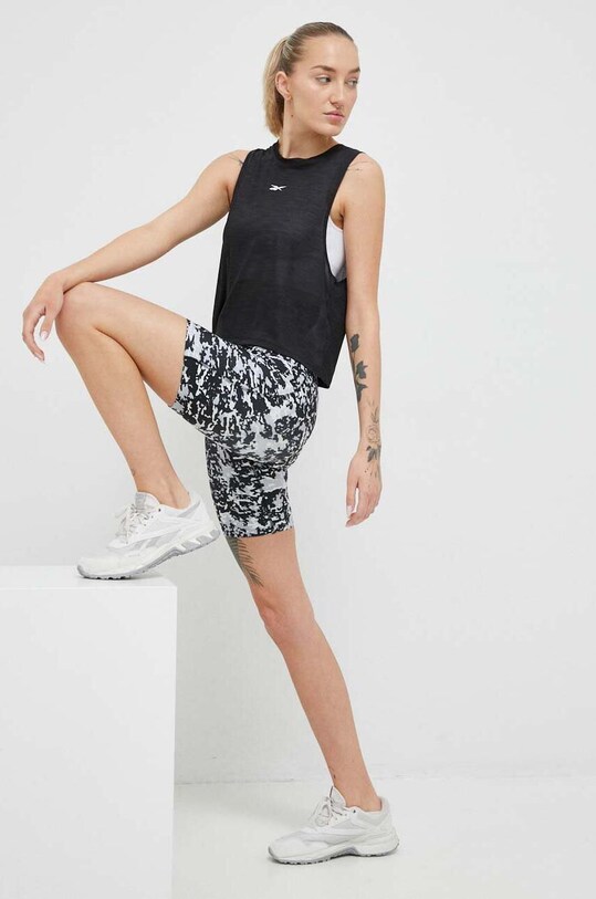 Top za vadbo Reebok Workout Ready Activchill Brez vzorca črna HT6057