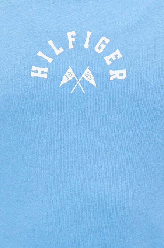 Хлопковая футболка Tommy Hilfiger S10S101678.PPYX голубой