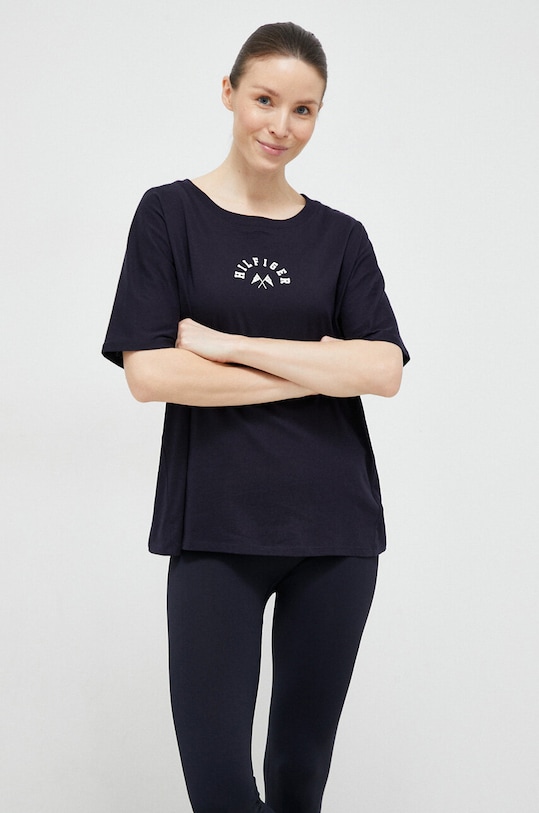 Tommy Hilfiger t-shirt bawełniany granatowy S10S101678.PPYX
