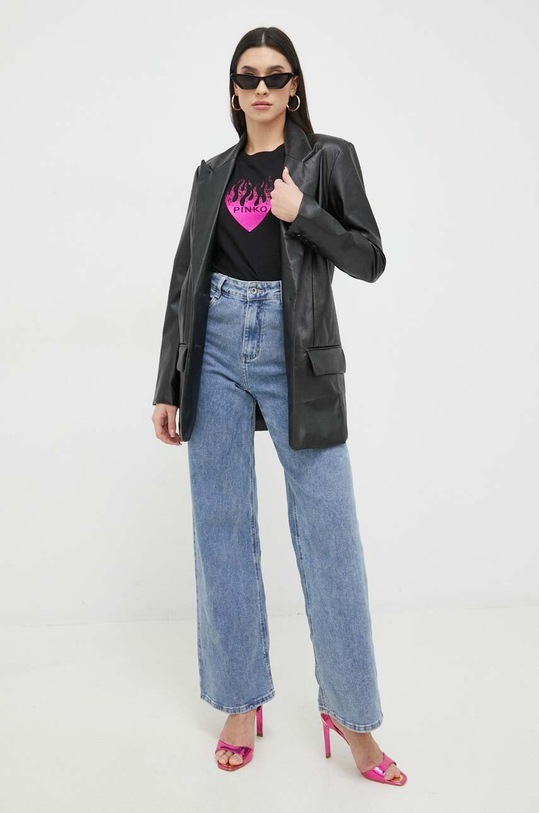 Хлопковая футболка Pinko 100783.A0PR чёрный SS23